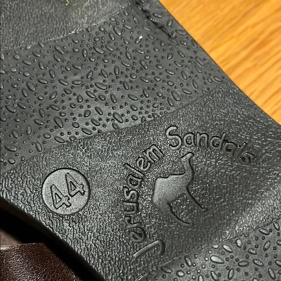 Jerusalem Men's Brown Leather Sandals 44 - Picture 3 of 4